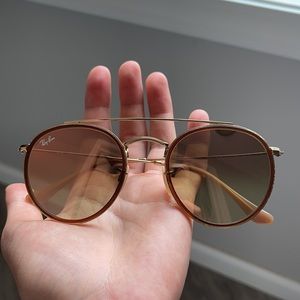 Rose Gold Tinted Ray Bans